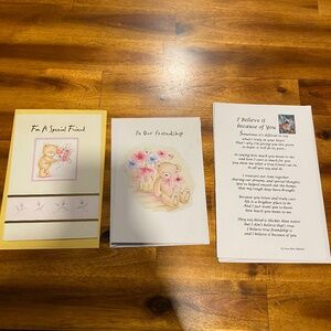 VTG 'Friendship' Greeting Cards - Pack of 3